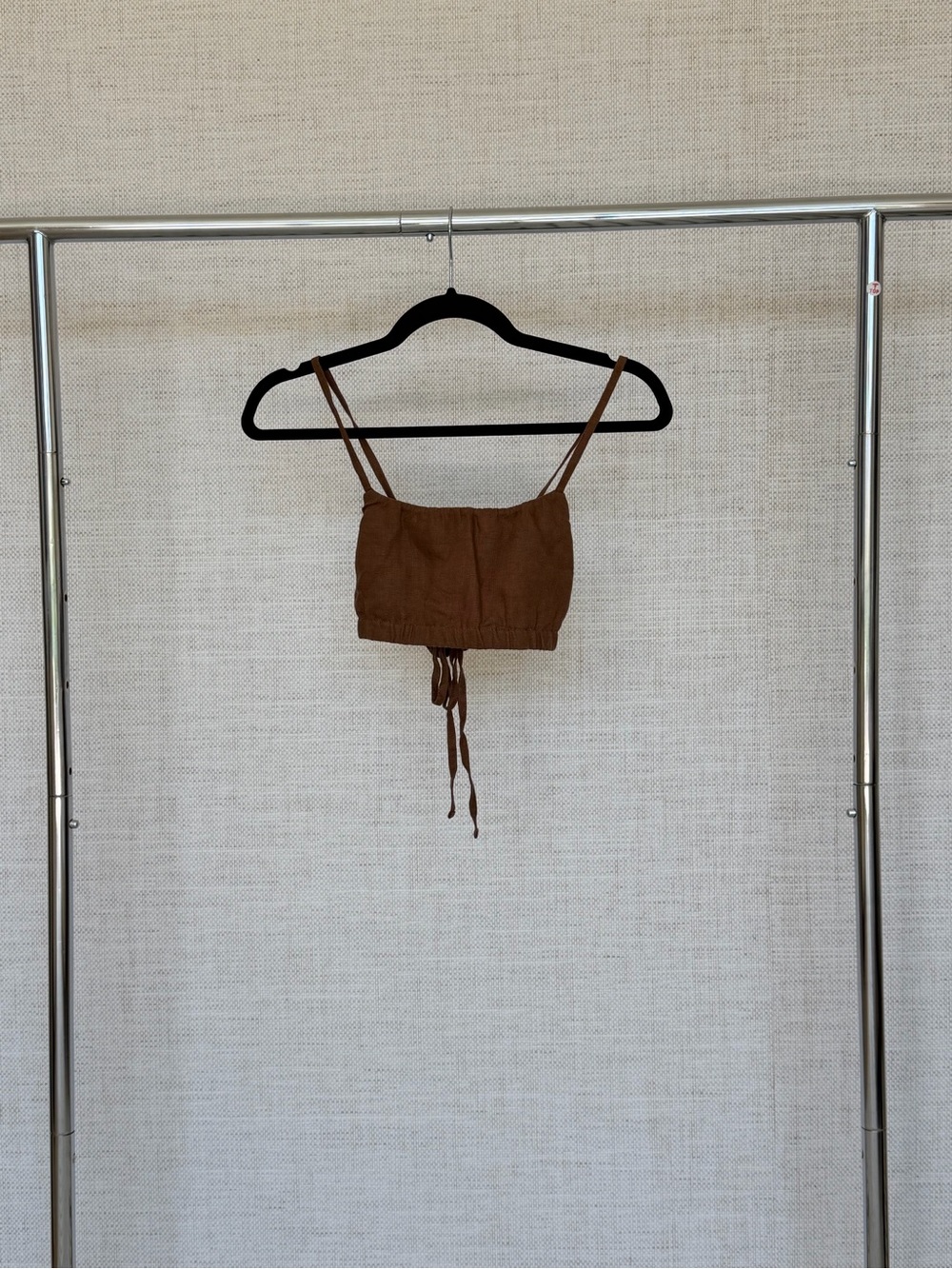 High-Rise Wide-Leg Trousers in Brown with matching top - Picture 2 of 6